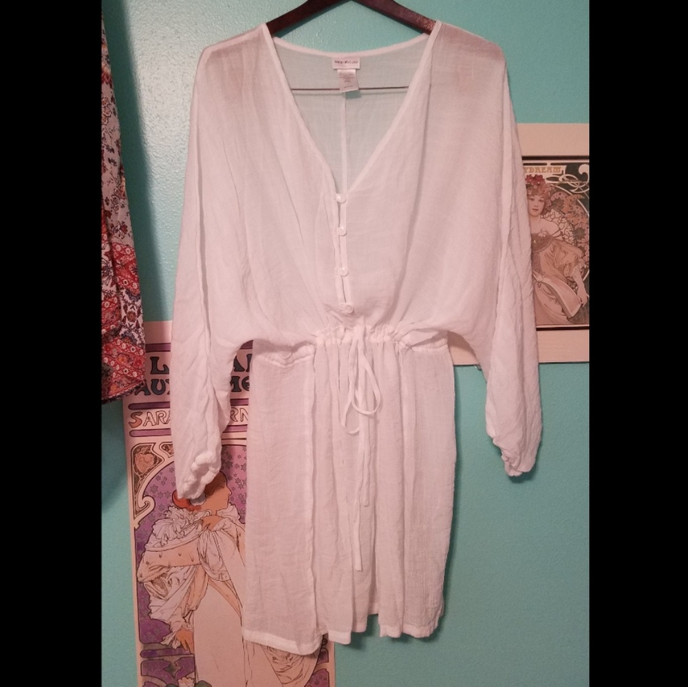 Sheer white tunic